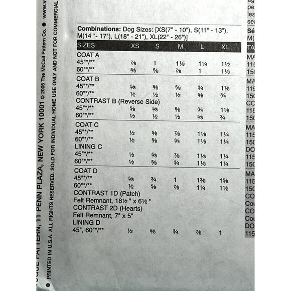 Vogue 8312 dog vest coat pattern - Picture 5 of 7
